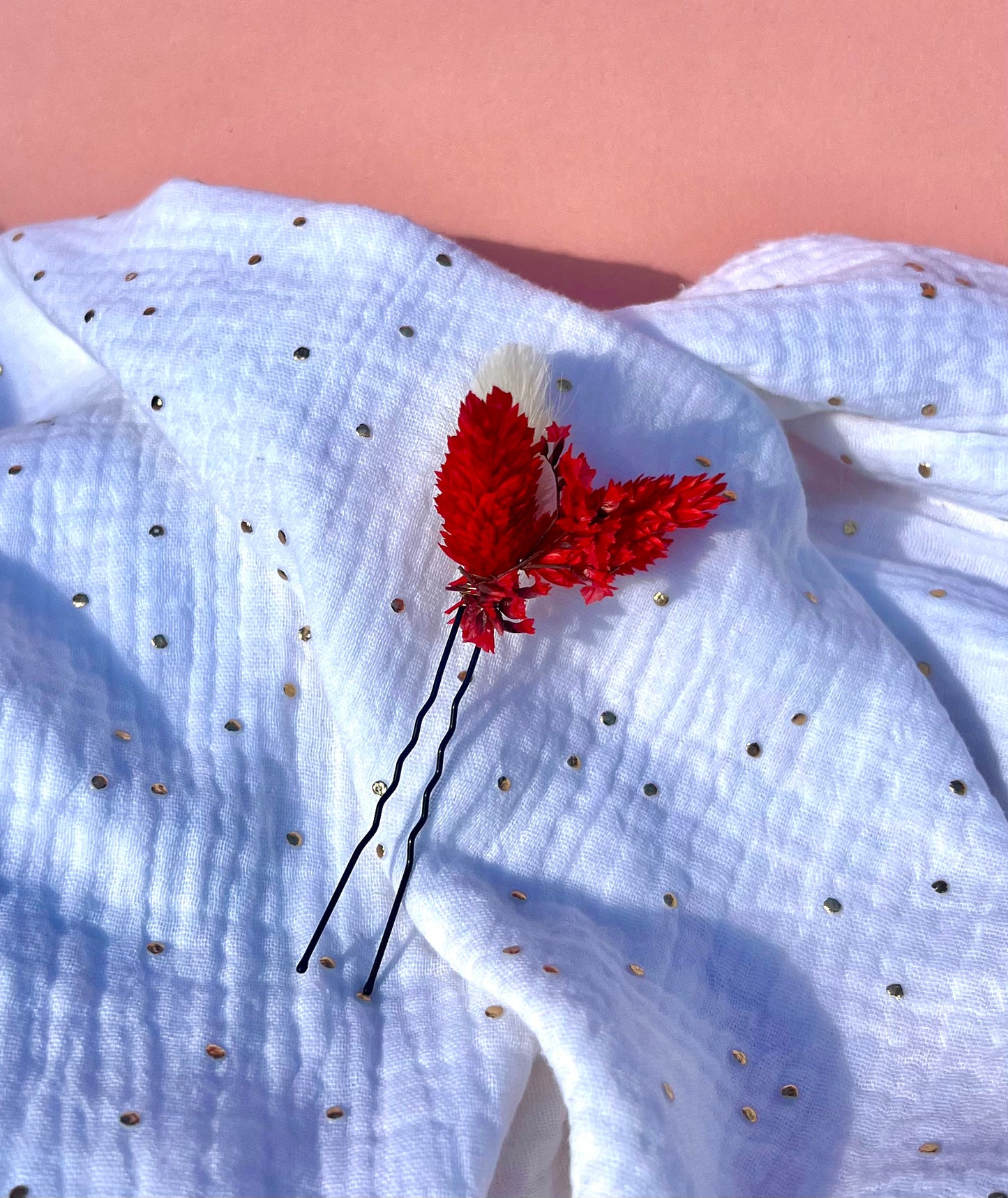 Barrette « fleurs séchées »