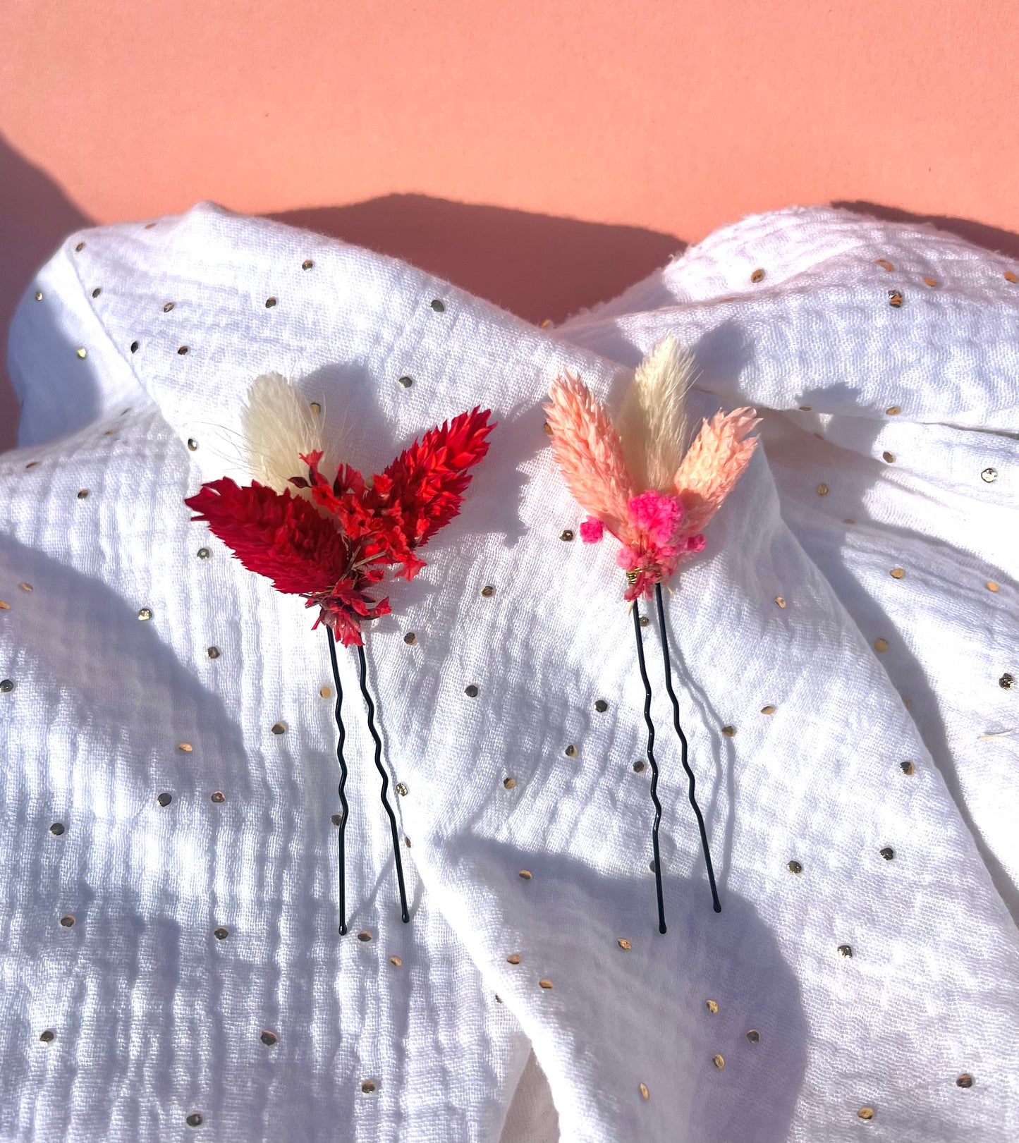 Barrette « fleurs séchées »